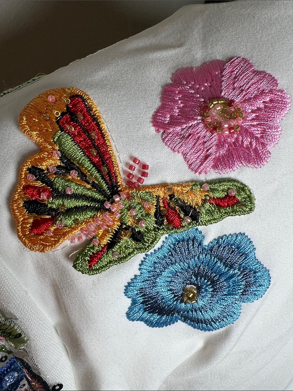 Boston Proper Women’s Embroidered Sequin Floral Butterfly Blazer Jacket Size 8 - Picture 6 of 16